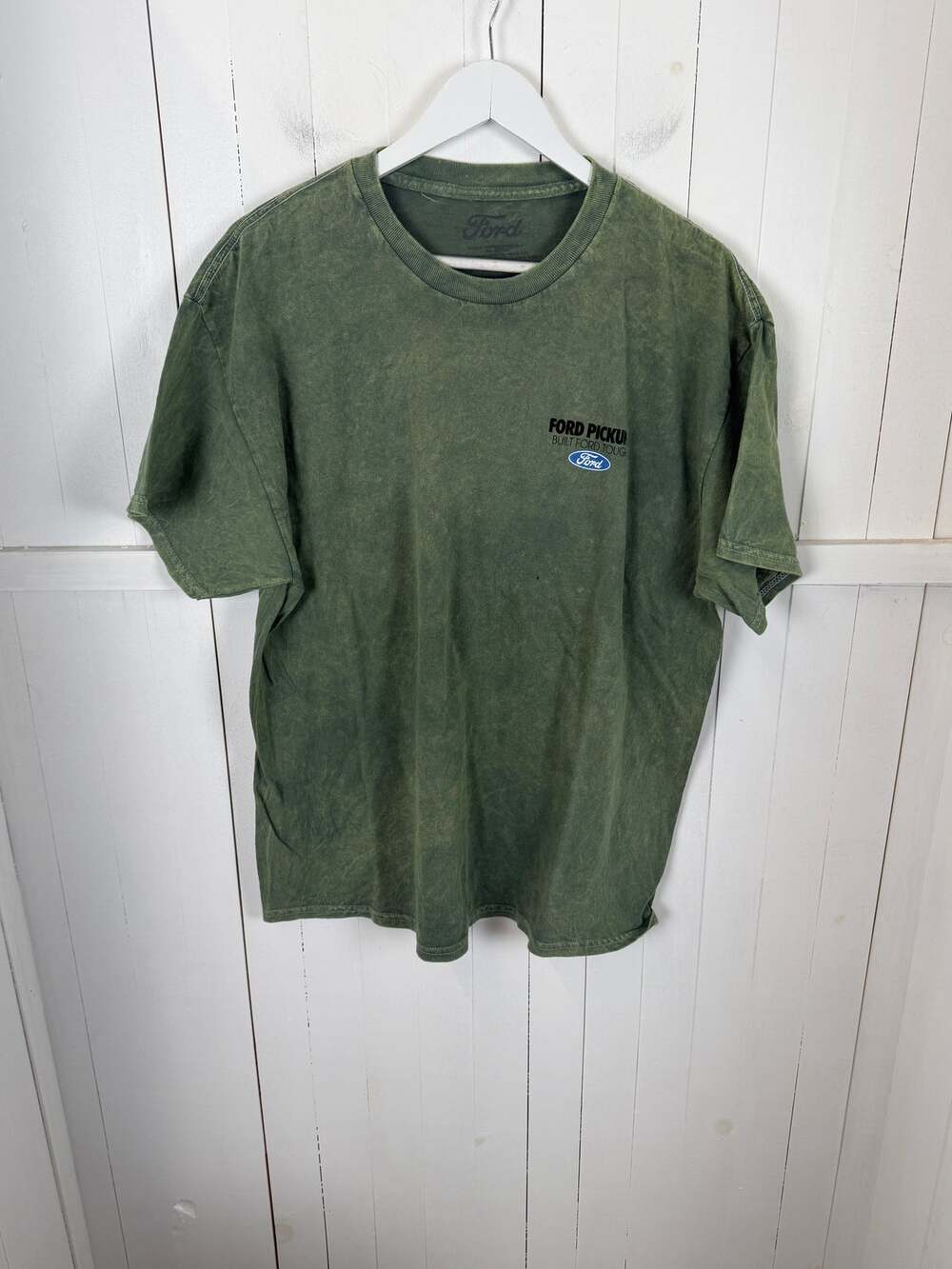 Ford Green T-Shirt Men's Size L 100% Cotton Pre-Owned
